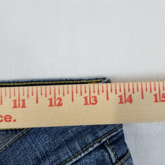 Levis 524 Jeans Womens 8 Too Superlow Flare 90s Stretch Floral Embroidered Denim - Picture 10 of 13